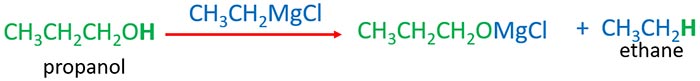 propanol and grignard reagent reaction